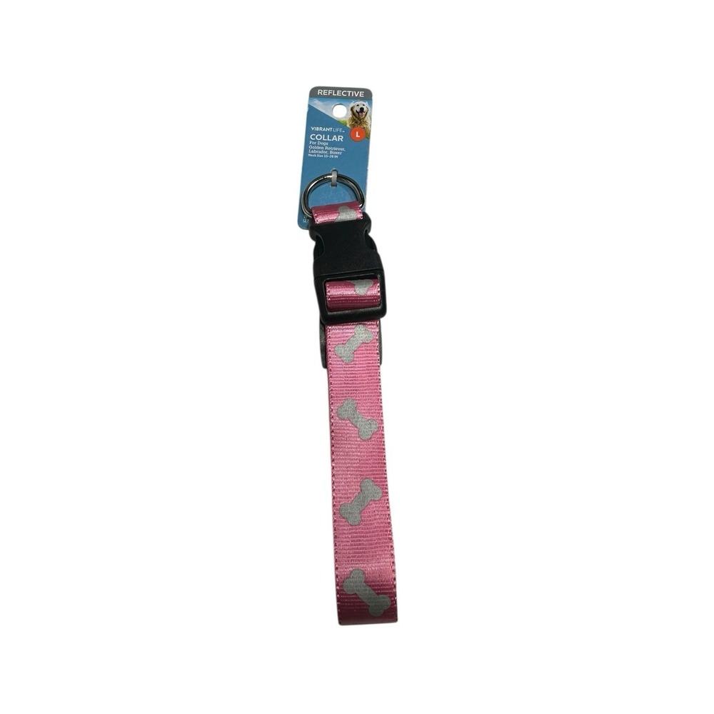 VIBRANT LIFE dog collar SIZE LARGE neck size 15-26 in 50-90‎ lb reflective